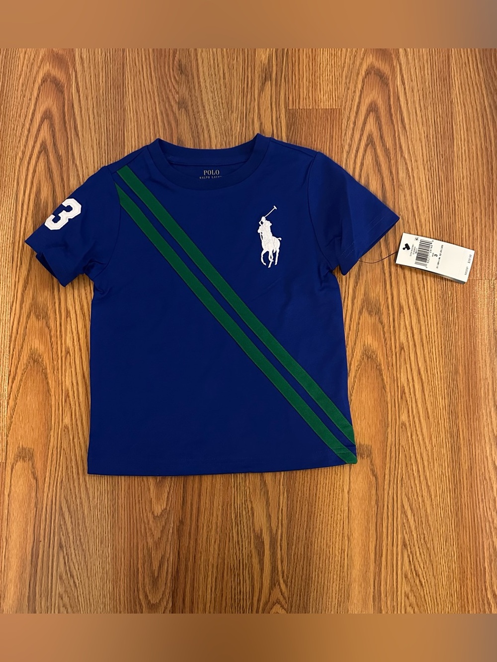 Polo Ralph Lauren Boy’s T-Shirt With Big White Pony, Size 3